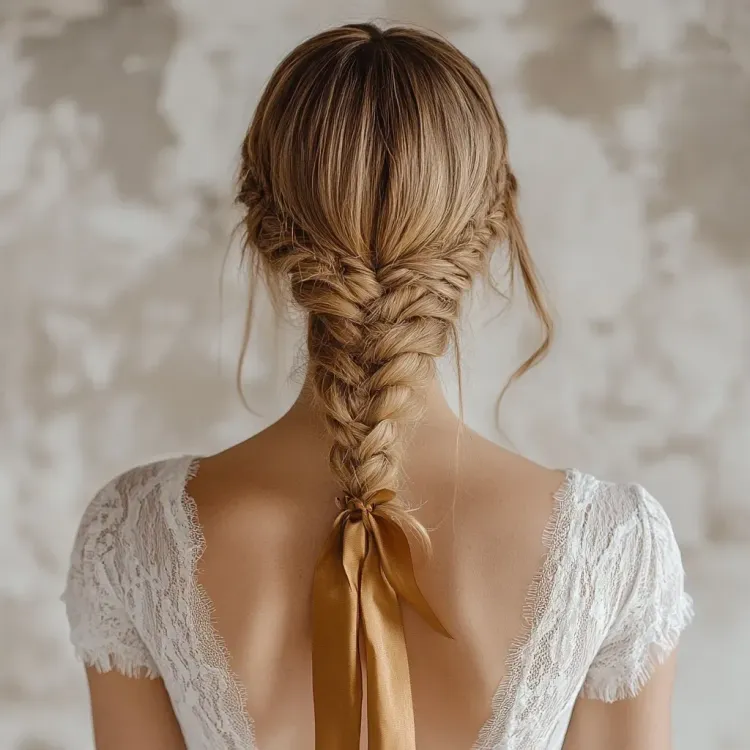 Braided wedding hairstyle