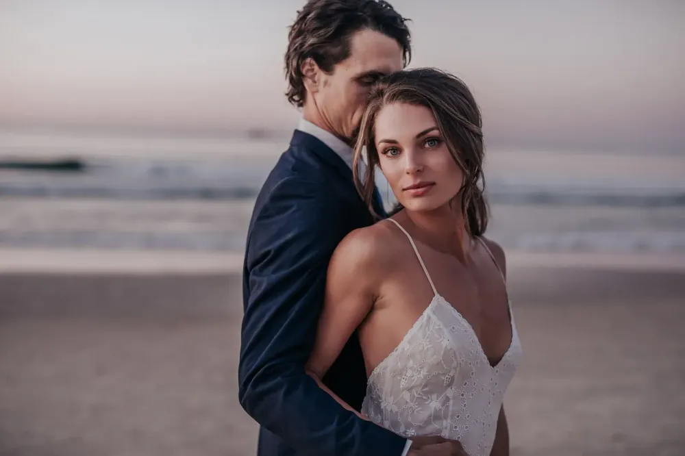 Byron bay beach wedding photo