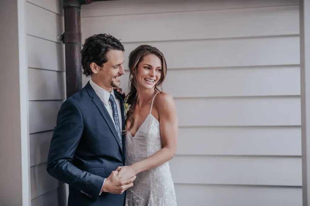 Byron bay beach wedding photo