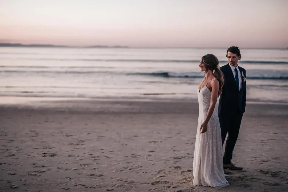 Byron bay beach wedding photo