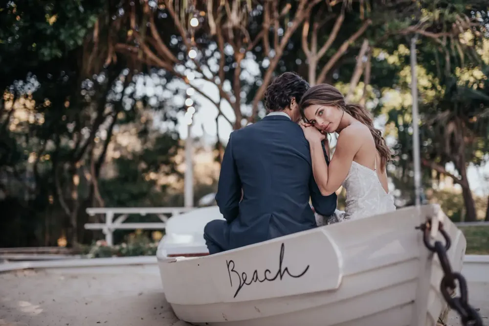 Byron bay beach wedding photo