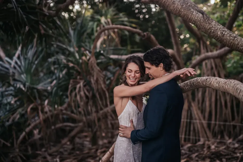 Byron bay beach wedding photo