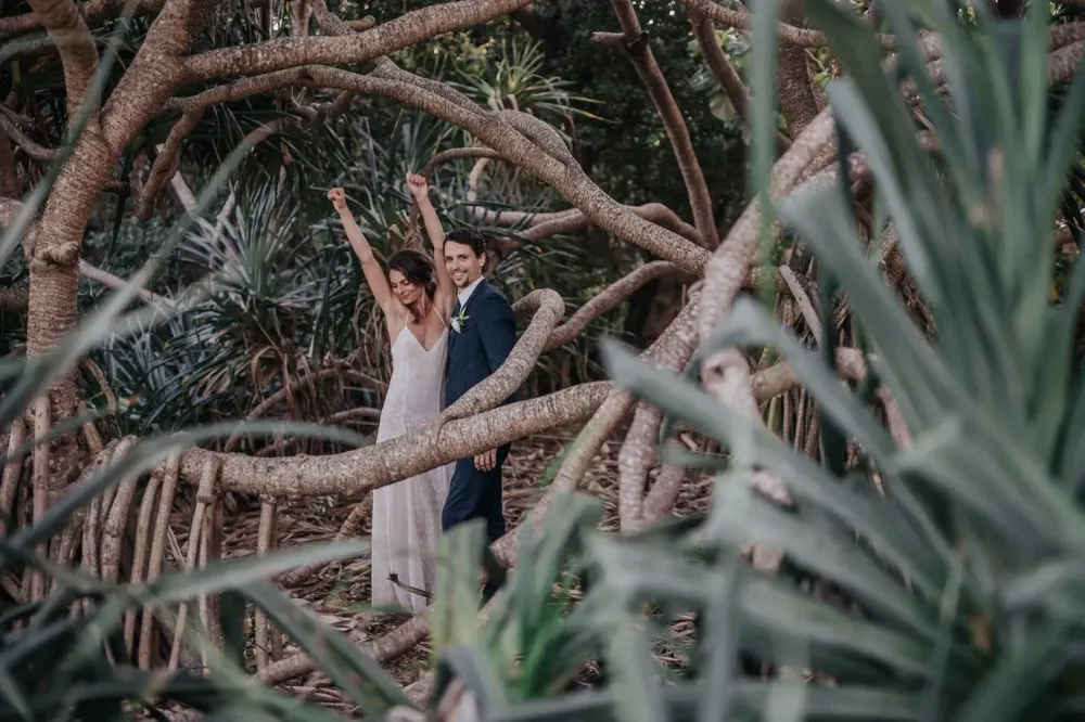 Byron bay beach wedding photo
