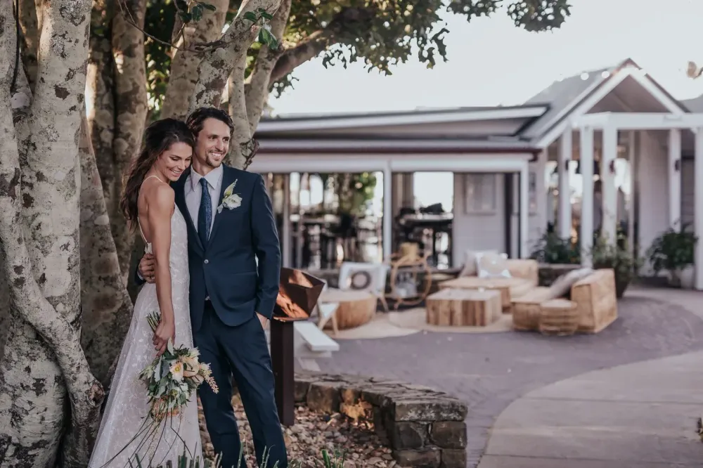 Byron bay beach wedding photo
