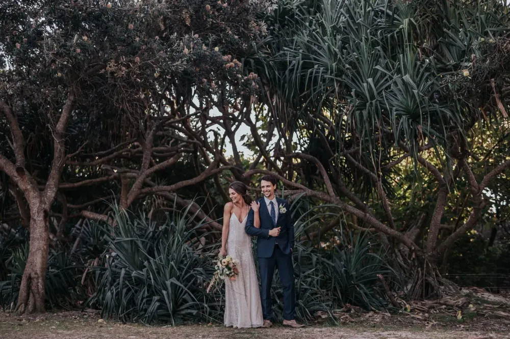 Byron bay beach wedding photo