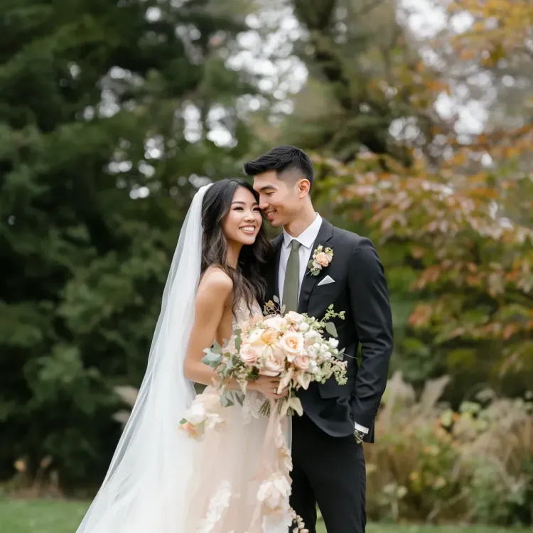 Soft Peach Harmony wedding vision