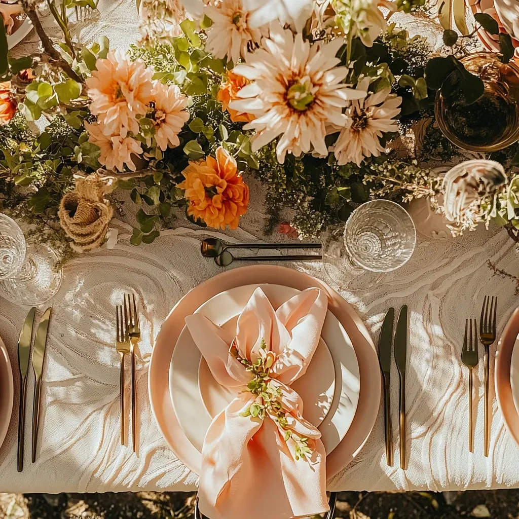 blush-pink-wedding-napkin-fold-peach-floral-decor.webp