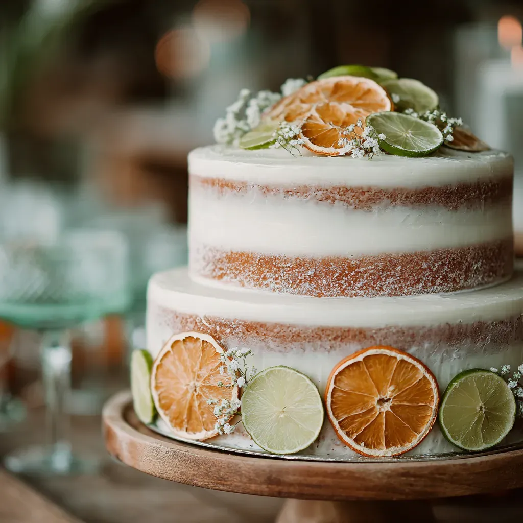 Rustic & Semi-Naked Wedding Cake cake 28