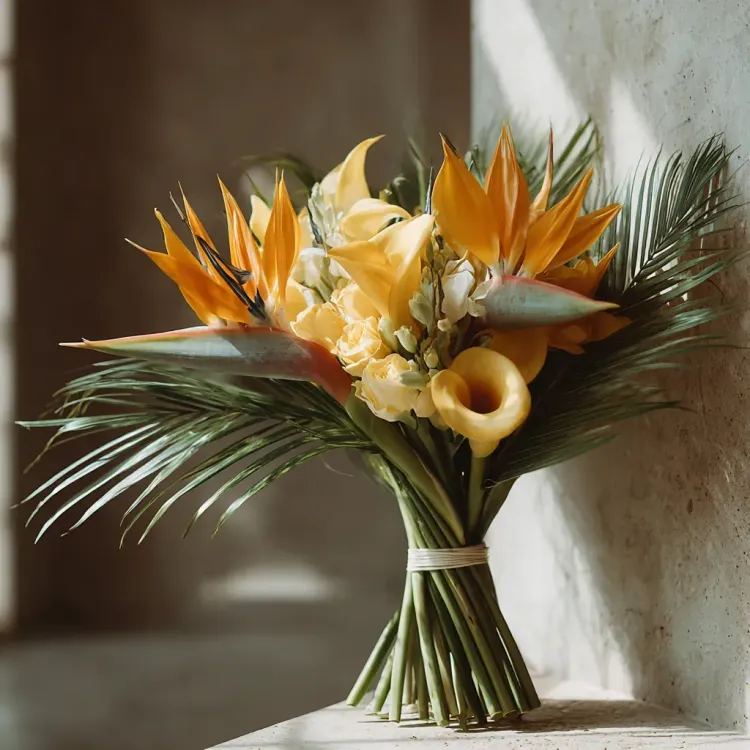 Tropical wedding flowers