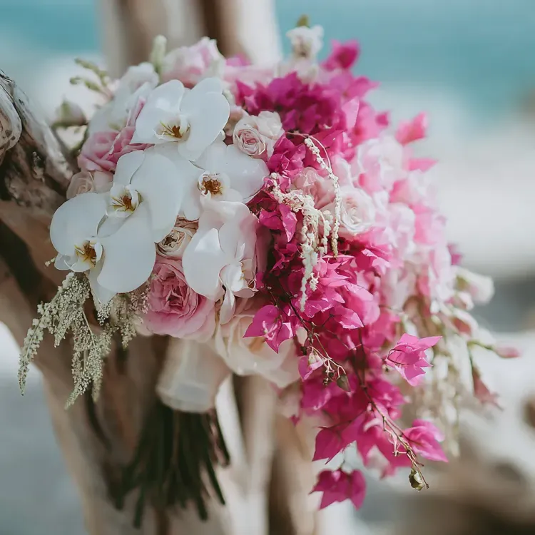 Tropical wedding flowers