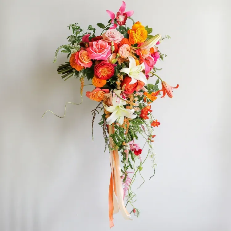 Bold colours wedding flowers