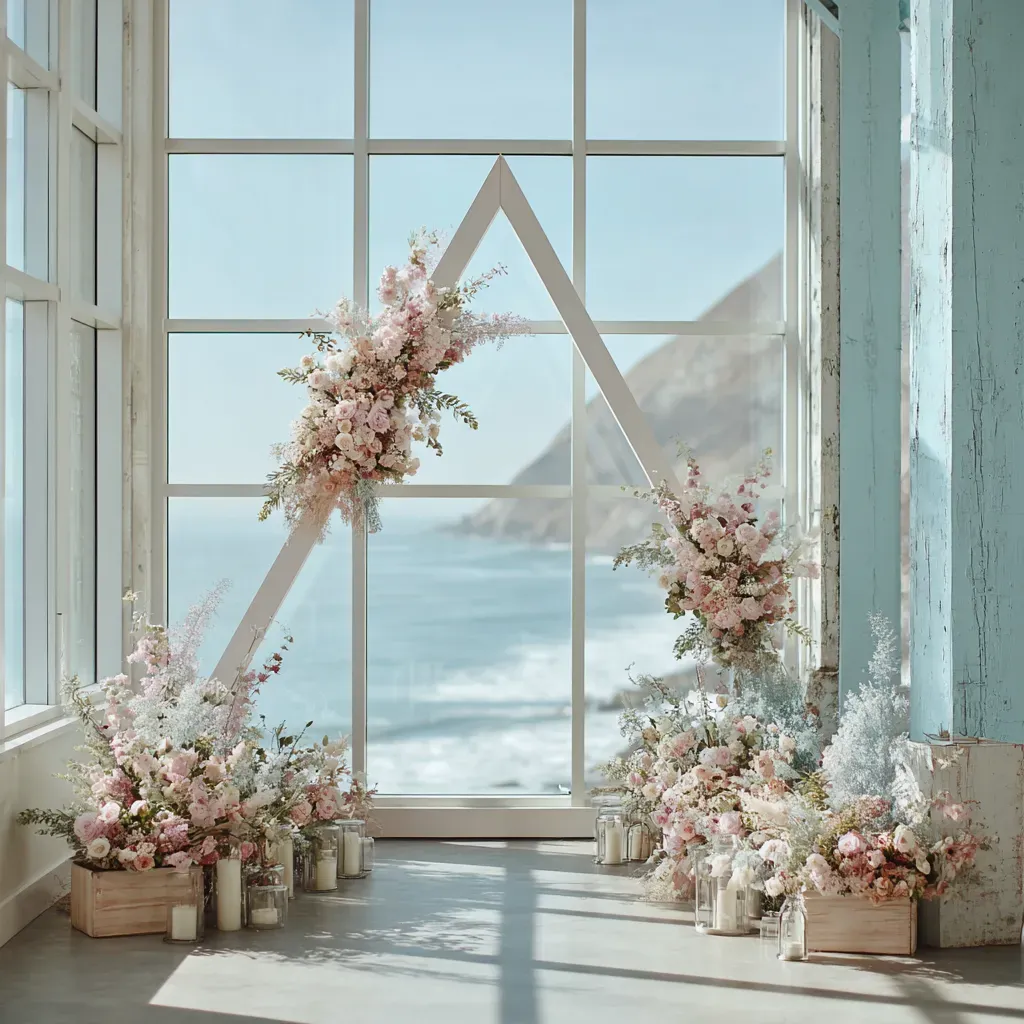 minimalist-triangle-wedding-arch-white-frame-ocean-view.webp
