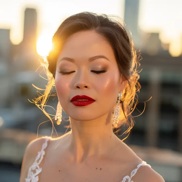 Glam wedding make up