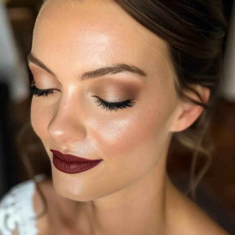 Glam wedding make up