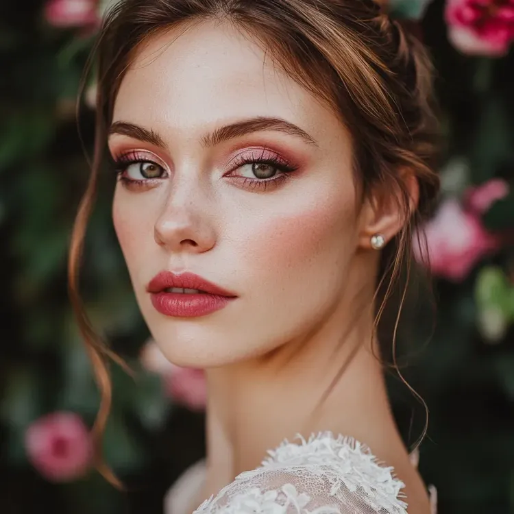 Glam wedding make up