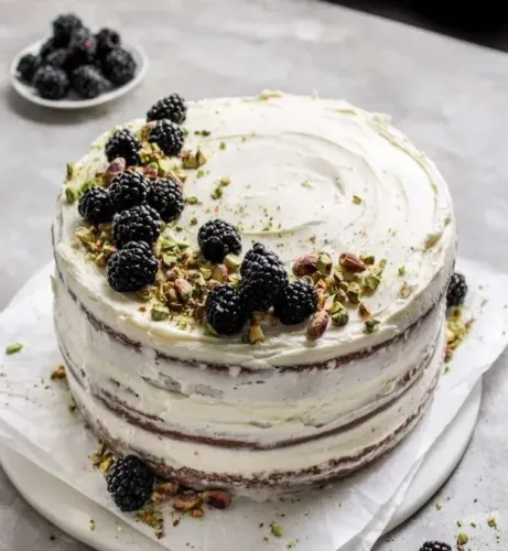 Rustic & Semi-Naked Wedding Cake wedding cake