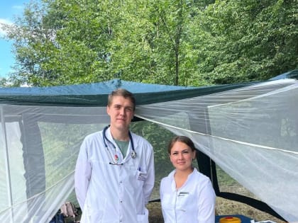 В прошедшие выходные жители Талдома проверяли здоровье у медиков в поликлинике и на празднике «Сенокос в Дубровках»