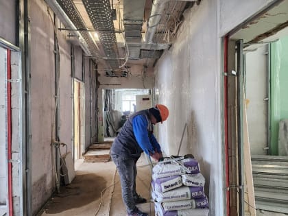 Ремонт детского соматического отделения воскресенской больницы выполнен на 72%