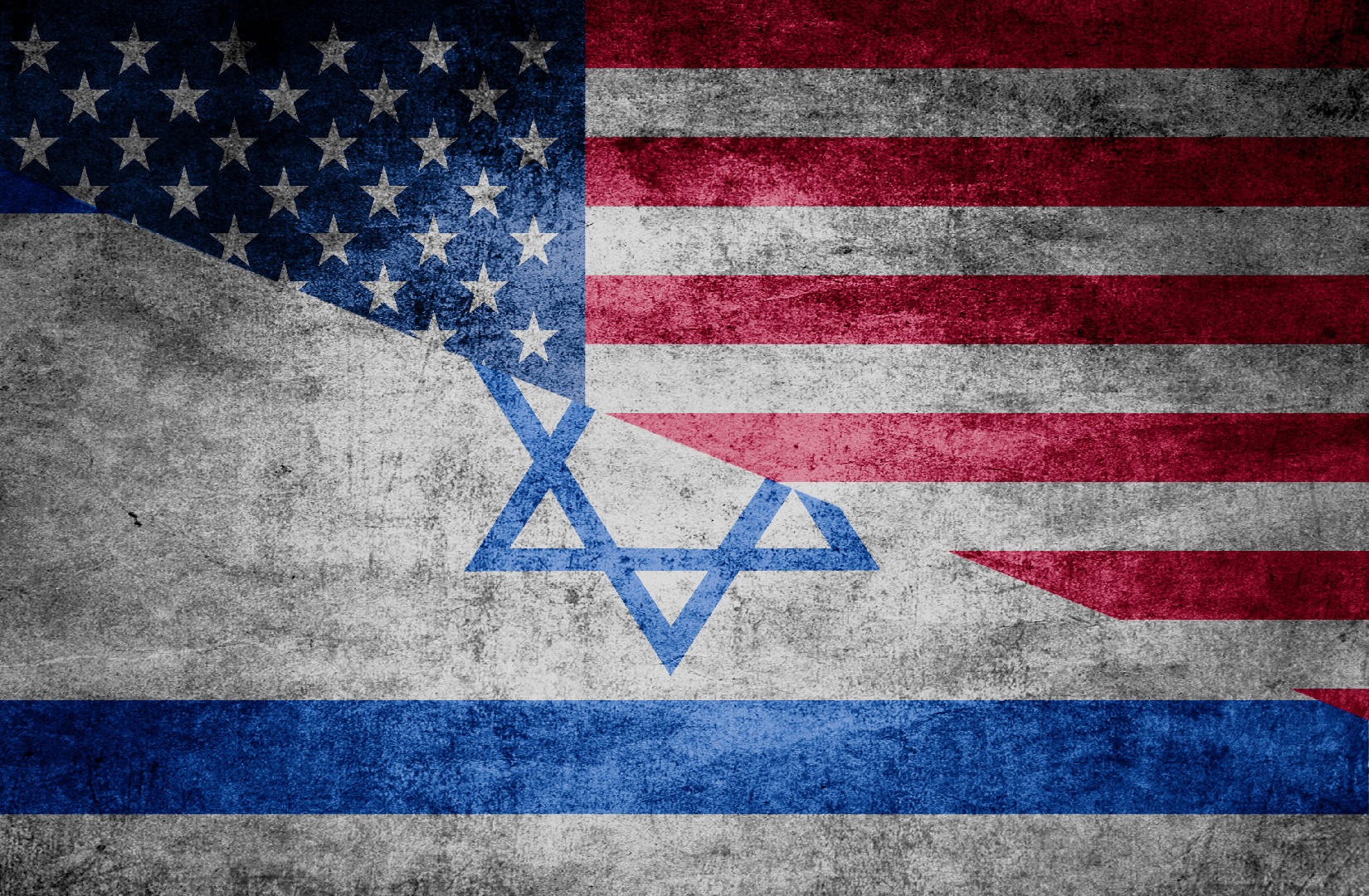 Country relations. Israel America Flag.