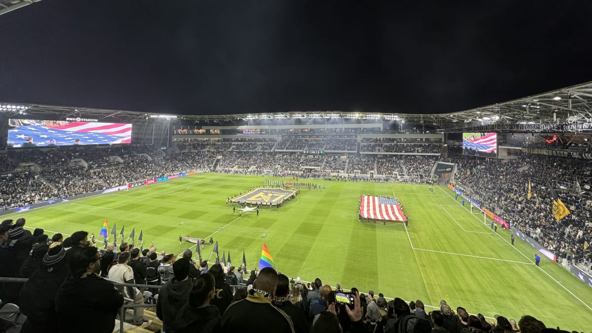 BMO Stadium in Los Angeles representing Olympic flag football at LA28