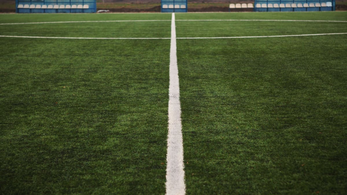 Close view of field lines representing high school girls flag football recruiting recognition