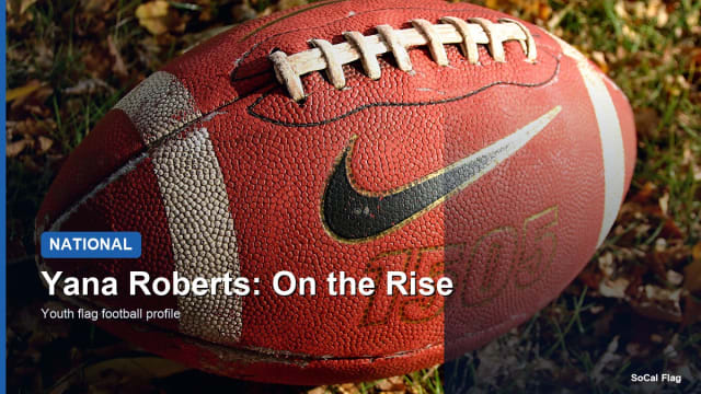 Football on turf representing Darryana Roberts and the rise of youth girls flag football