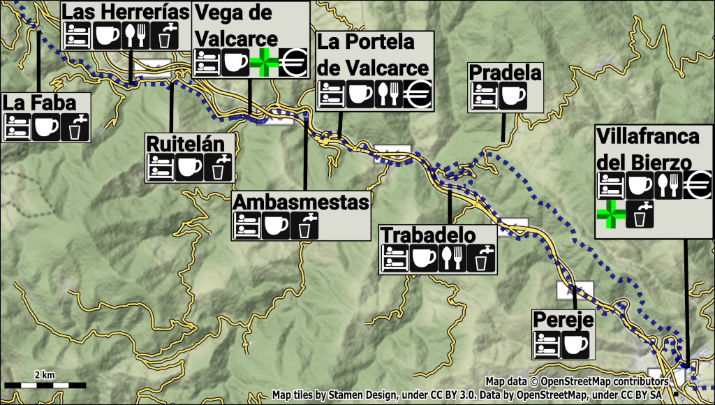 Villafranca del Bierzo to La Faba Map