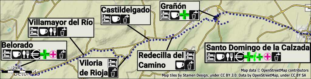 Santo Domingo de la Calzada to Belorado  Map
