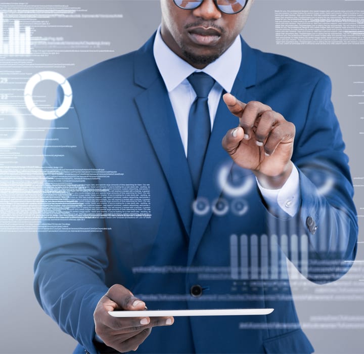 modern bank interior customers using digital kiosks african banking innovation