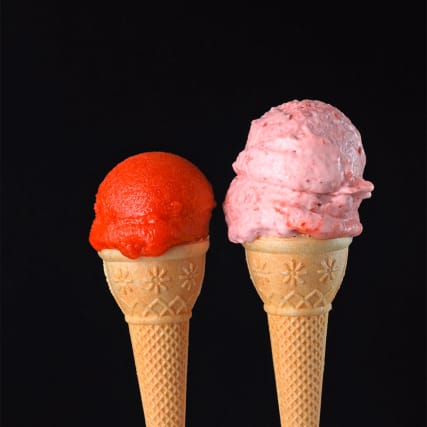 Erdbeer-Rezepte: Sorbet und Glace