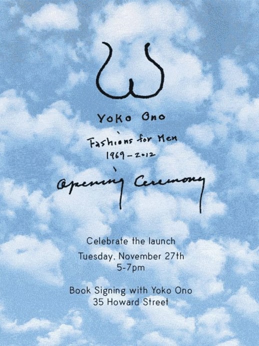 «Fashions for Men: 1969-2012» Die neue Männerkollektion von Yoko Ono und Opening Ceremony