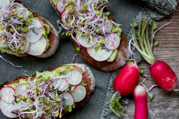 Avocado-Radieschen-Brot