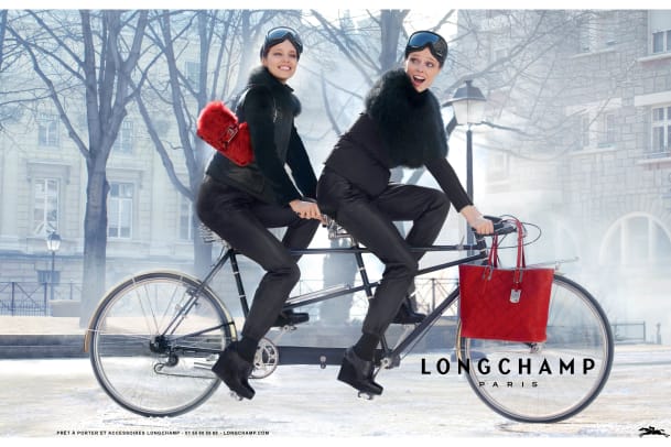 Making-of der Longchamp-Kampagne – Im Winter aufs Velo