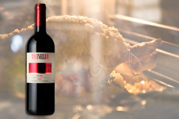 Ticinello Merlot del Ticino: Wein-Tipp zum im Salz gerösteten Huhn