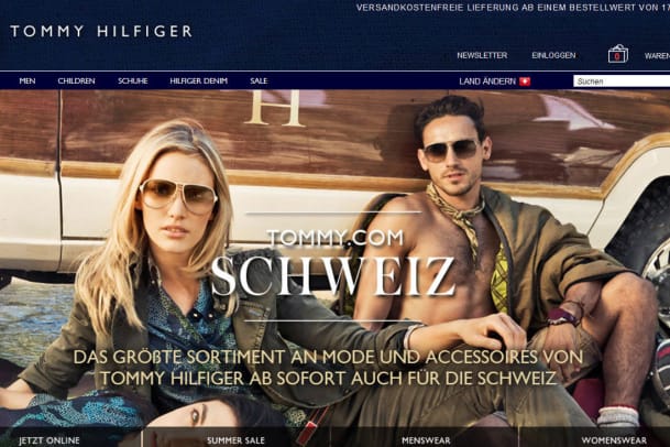 Tommy Hilfiger Online-Shop nun auch für die Schweiz