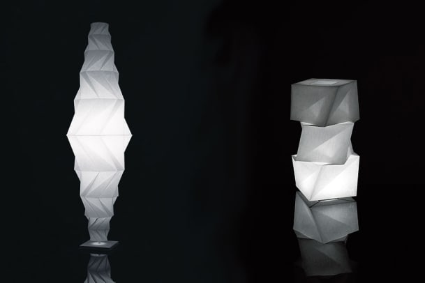 Faltenzauber: Issey Miyake entwirft Lampen für Artemide