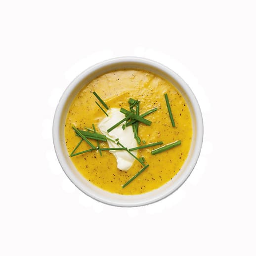Sweet Vichyssoise: Sämige Suppe aus Süsskartoffeln