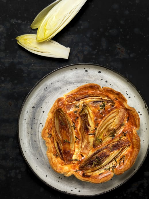 Tarte-Rezept mit Chicorée und Ziegenkäse