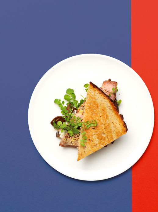 Steak-Sandwich mit Roquefort
