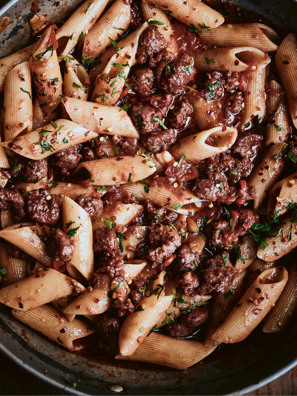 Pasta mit italienischer Wurst
