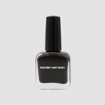 Nagellack in durchsichtigem Gefäss und braunem Lack