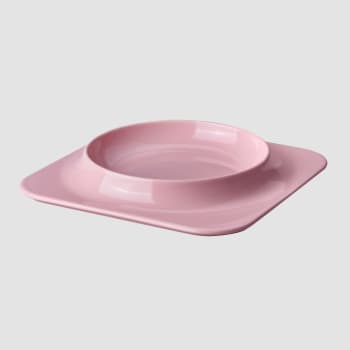 teller rosa mit Einbuchtung