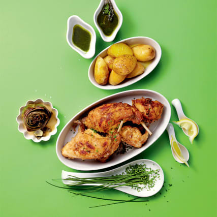 Frittiertes Kaninchen 