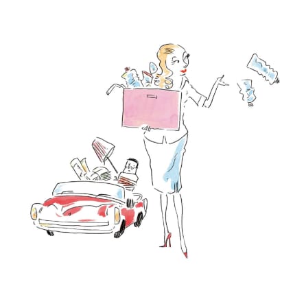 Entsorgung - Aufstieg mit Abfall