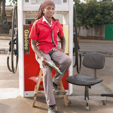 Tankstellenwartin Keni Bianica Ussene