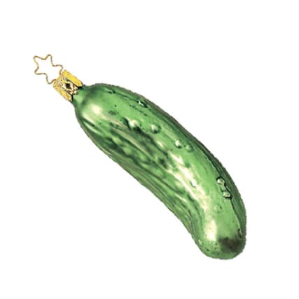 Kulinarischer Weihnachtsschmuck - Die Gurke am Baum