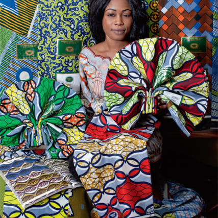 Stoffhandel in Westafrika