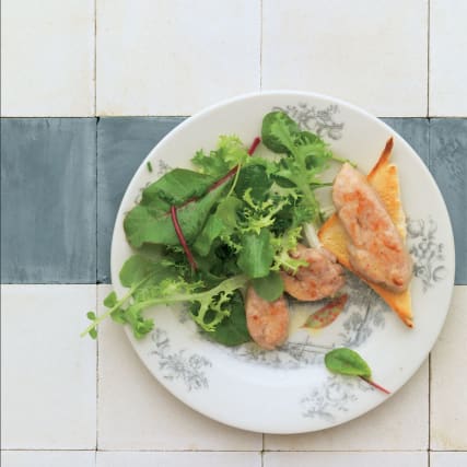 Gebratene Milken auf Toast