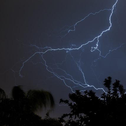 Vom Blitz getroffen zu werden