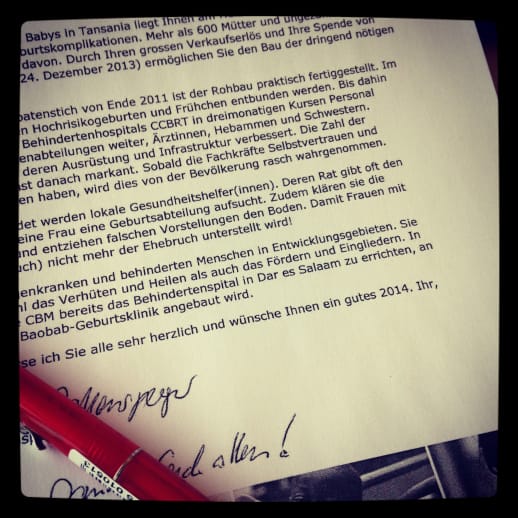 Beauty-Verkauf: 5'500 Franken gehen an die Geburtsklinik in Tansania